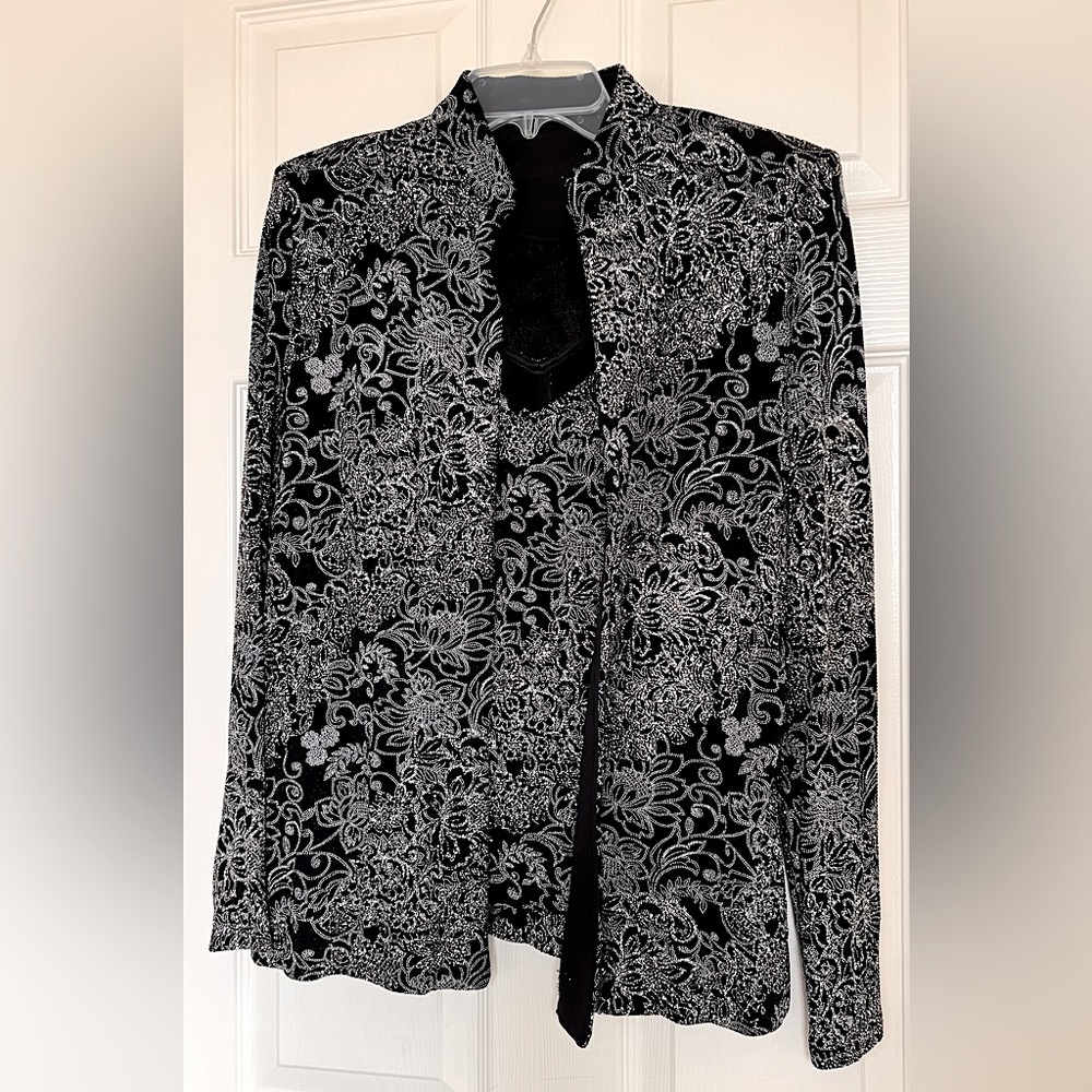 Alex evening glitter twinset top